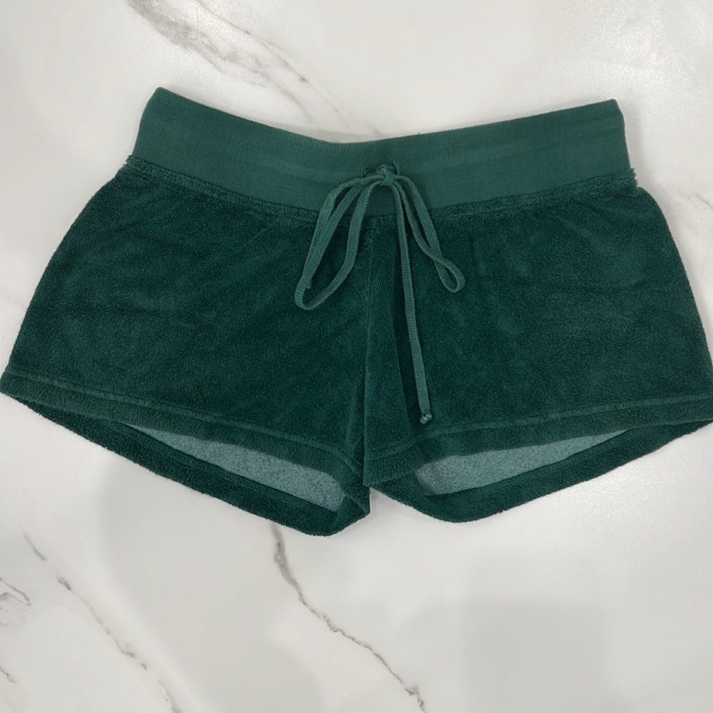 Hard Tail Forever Low- Rise Green Terry Junior Short